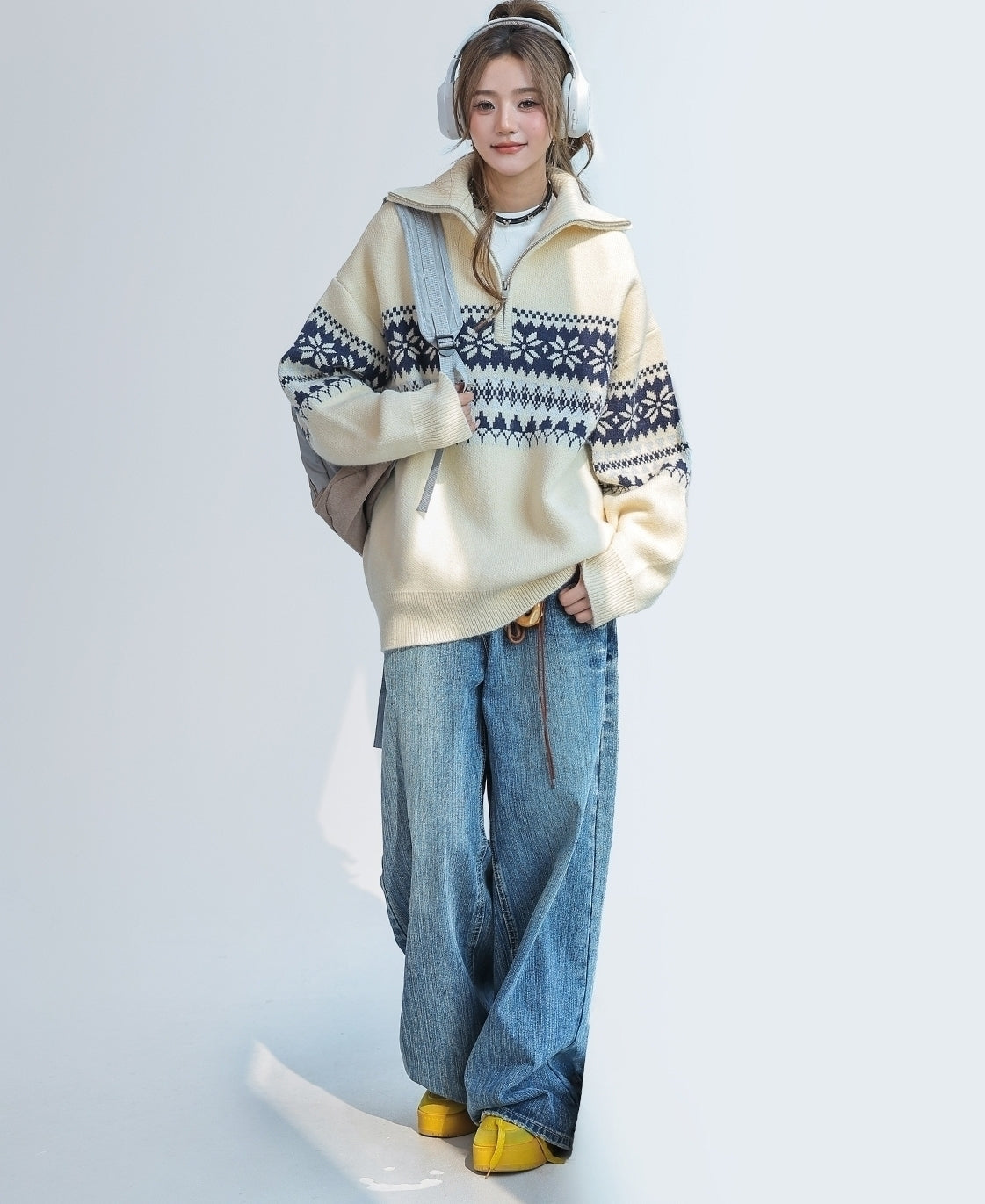 Sweet Puppy Embroidered Cozy Knitted Sweater
