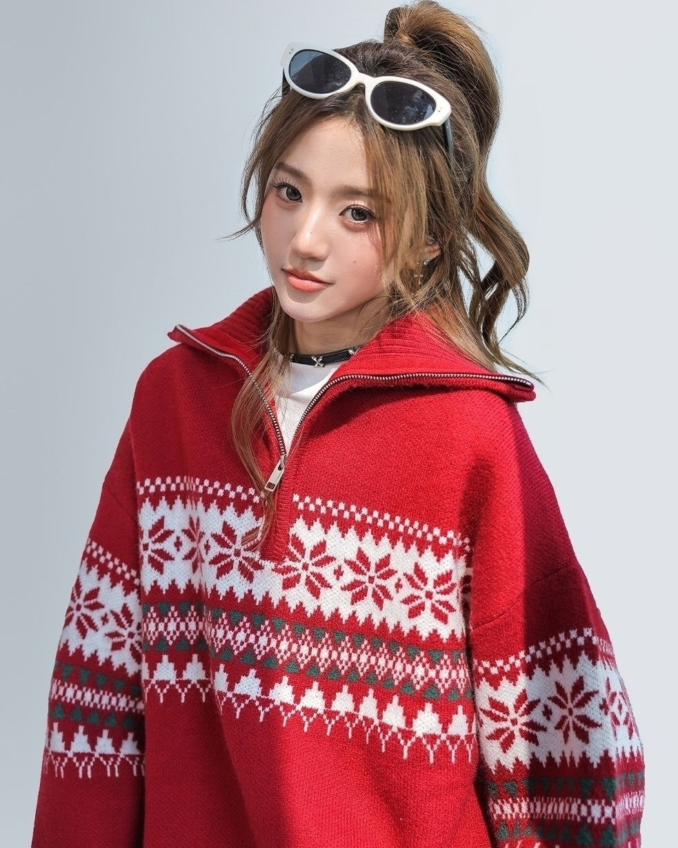 Sweet Puppy Embroidered Cozy Knitted Sweater