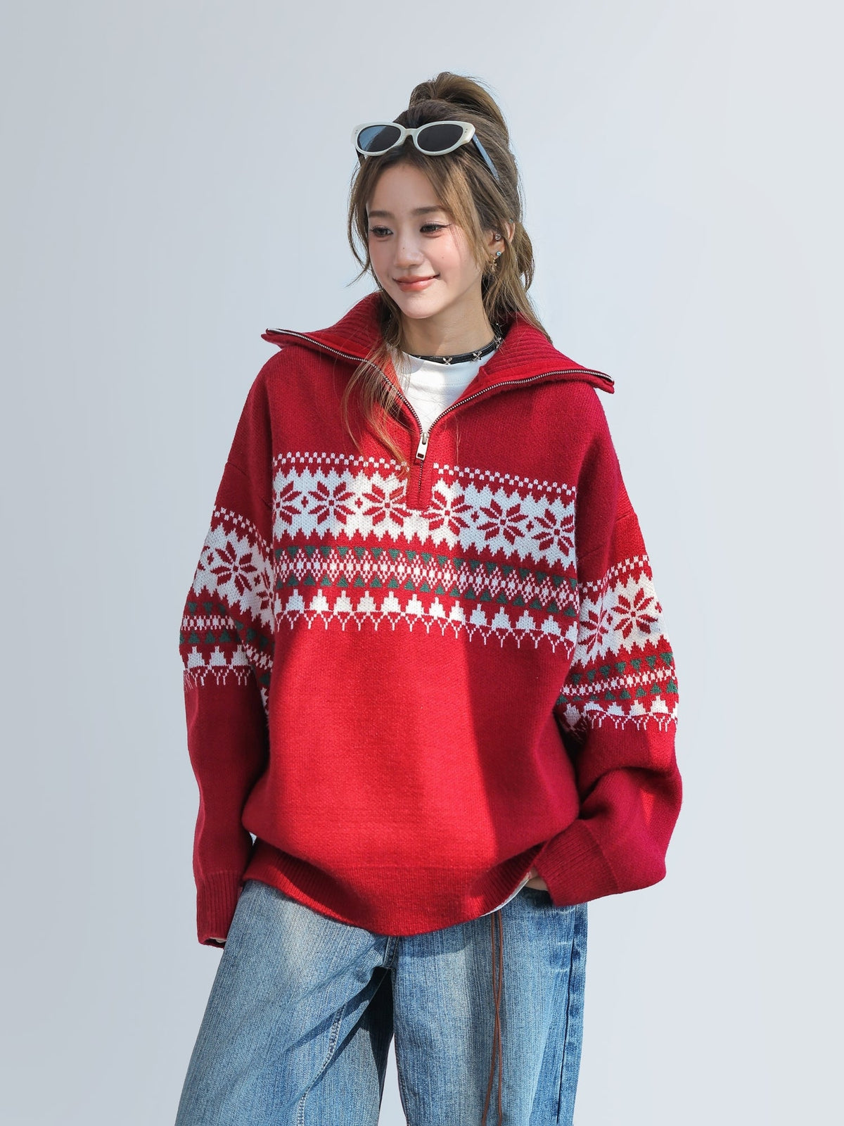 Sweet Puppy Embroidered Cozy Knitted Sweater