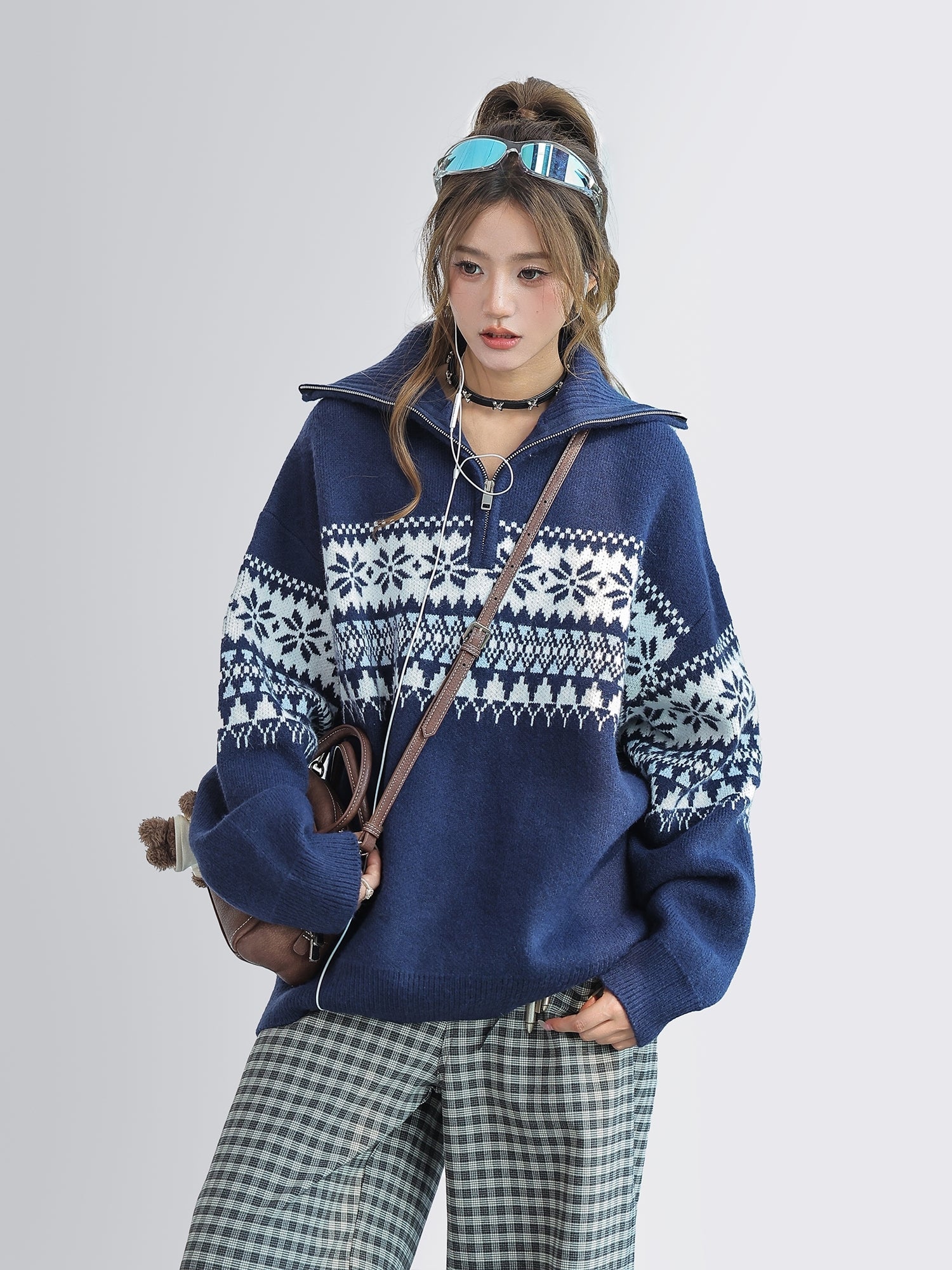 Sweet Puppy Embroidered Cozy Knitted Sweater