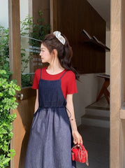 Sweet Summer Denim Dress Set