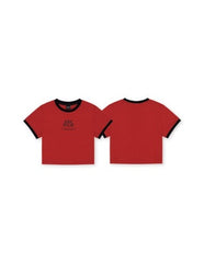Red Ringer Crop T-Shirt