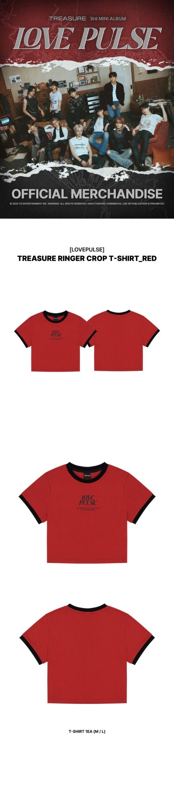 Red Ringer Crop T-Shirt
