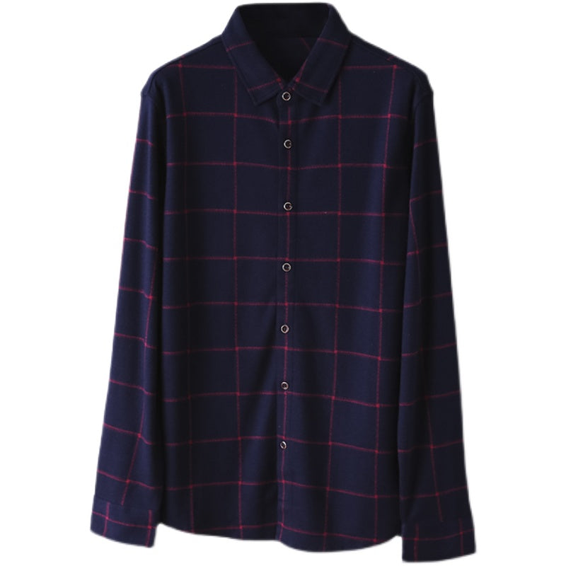 Blue Checkered Button-Up Shirt