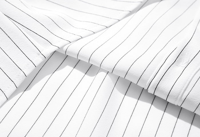 Red Stripe Collared Shirt