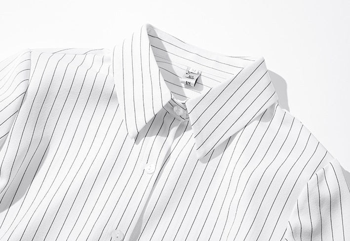 Red Stripe Collared Shirt
