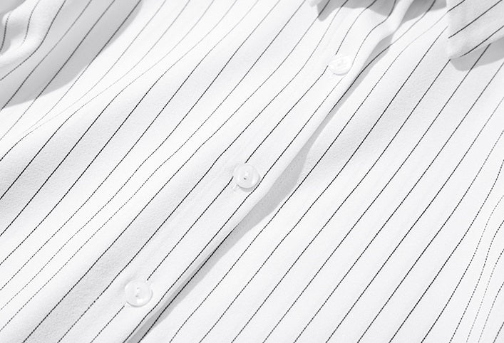 Red Stripe Collared Shirt