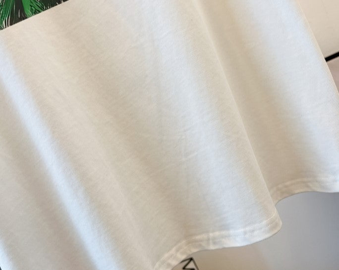 White Scenery Print T-Shirt
