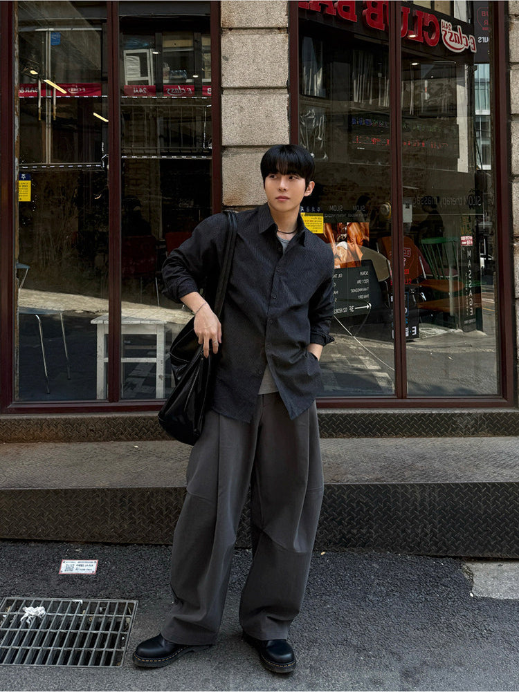 Textured Loose Casual Shirt