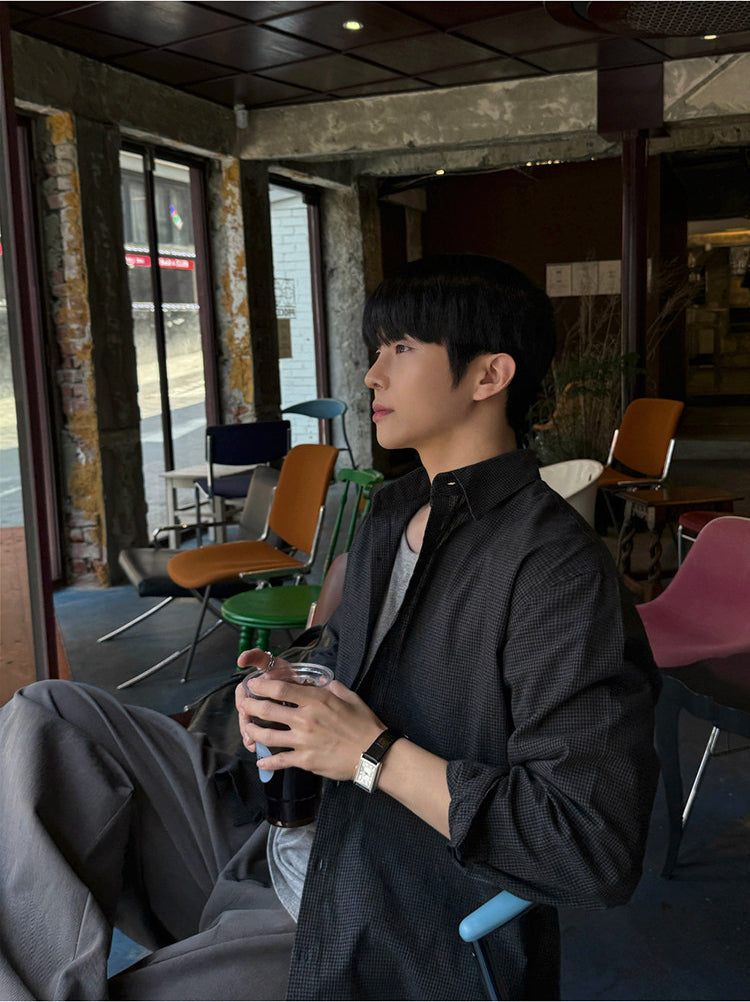 Textured Loose Casual Shirt