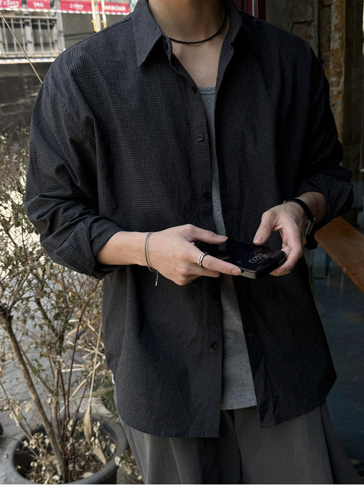 Textured Loose Casual Shirt