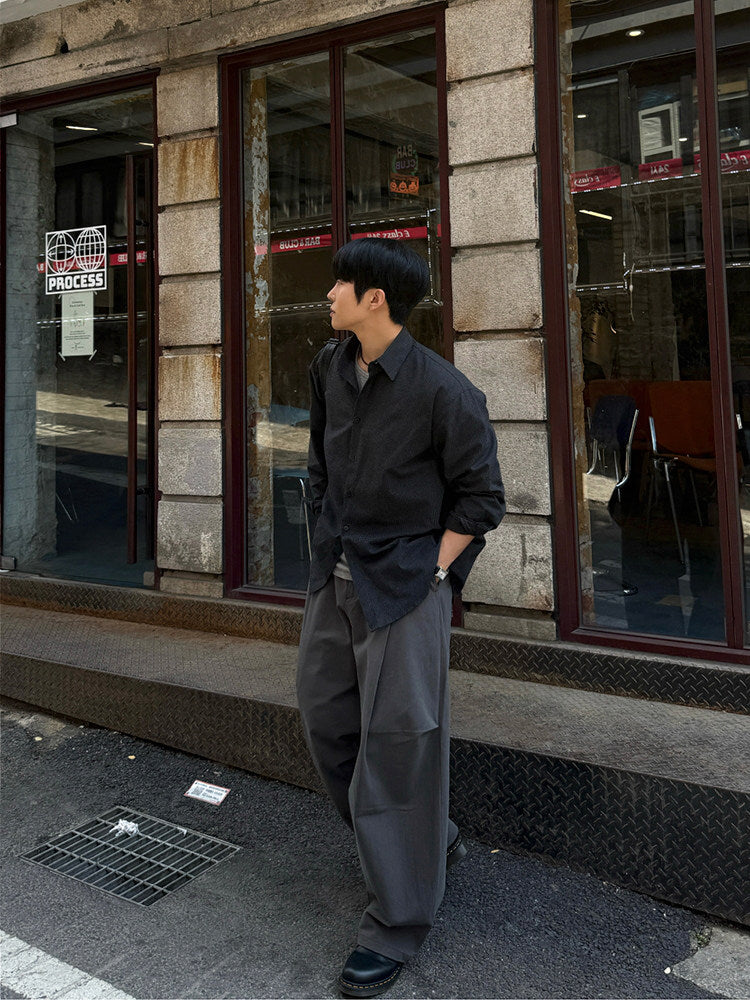 Textured Loose Casual Shirt