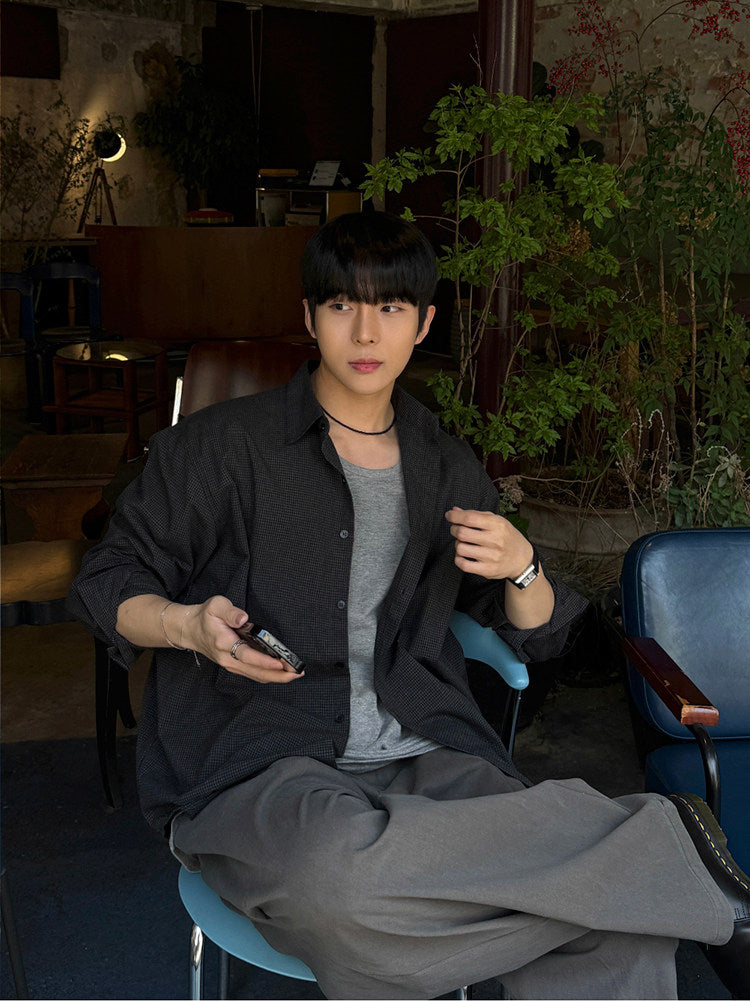 Textured Loose Casual Shirt