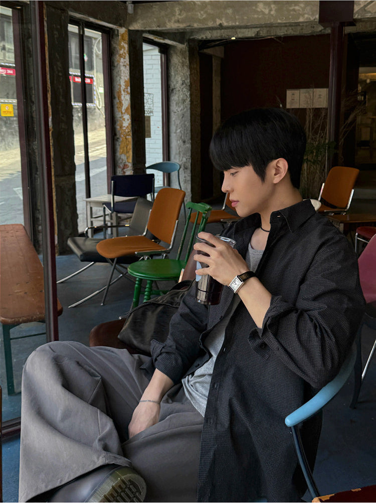 Textured Loose Casual Shirt