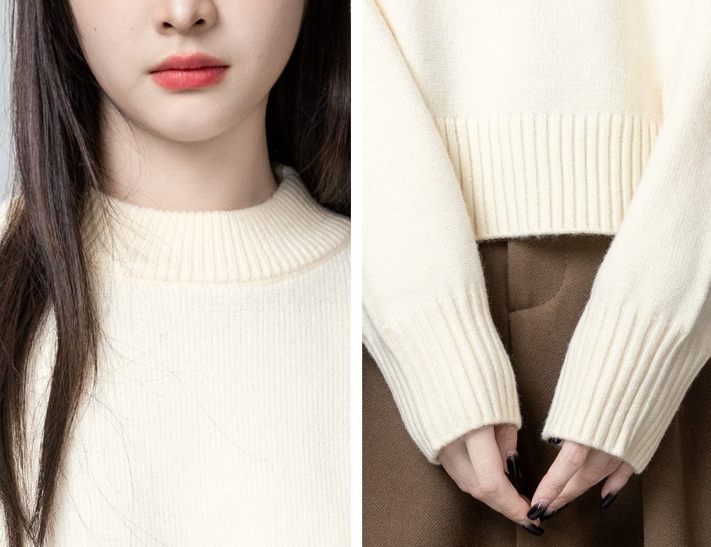 Beige Thick Knit Sweater