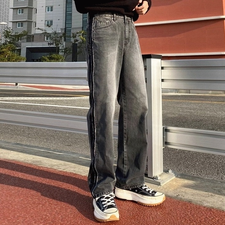 Trendy Black Wideleg Jeans