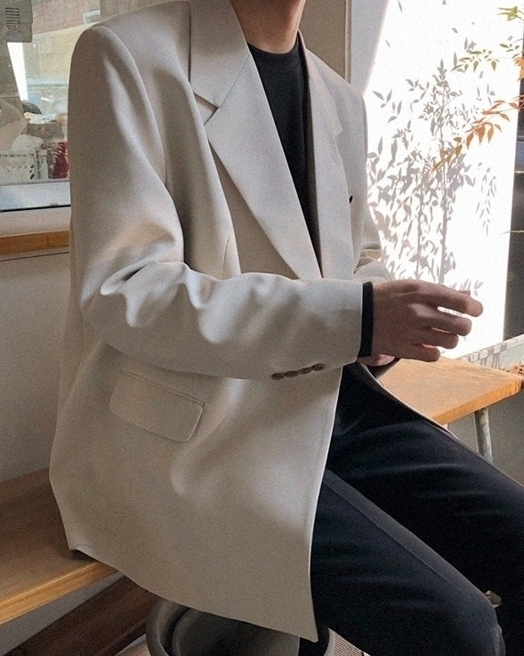 Trendy Casual Blazer Relaxed Fit Street Style