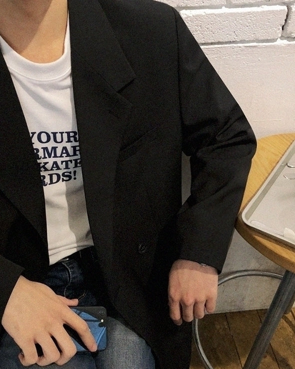 Trendy Casual Blazer Relaxed Fit Street Style