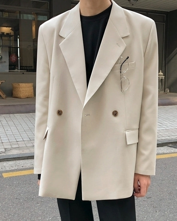 Trendy Casual Blazer Relaxed Fit Street Style