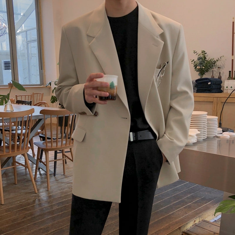 Trendy Casual Blazer Relaxed Fit Street Style