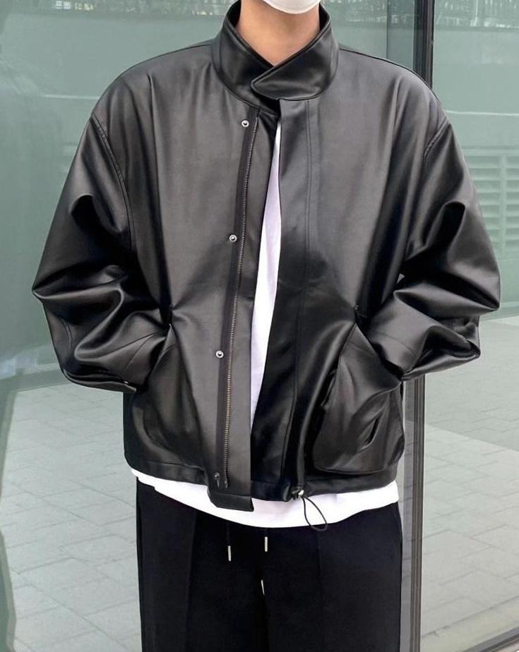 Trendy Casual PU Leather Jacket