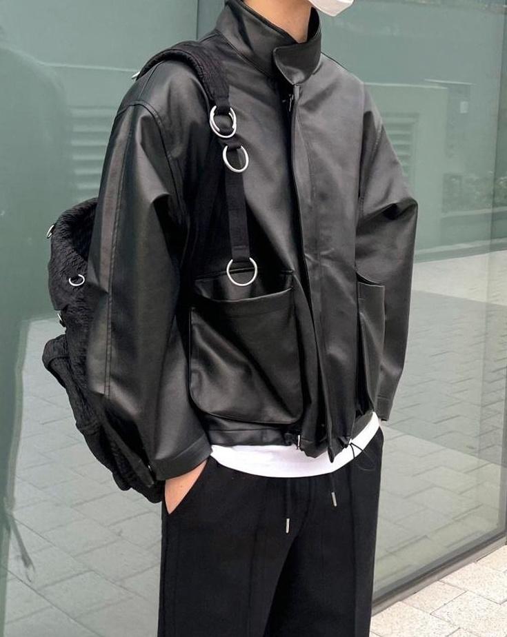 Trendy Casual PU Leather Jacket