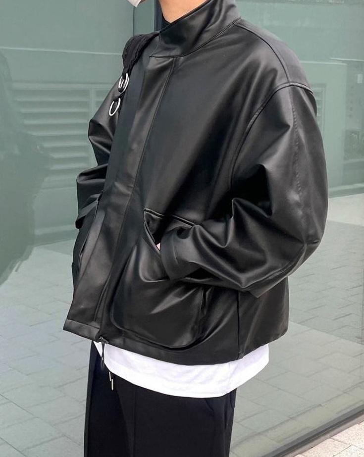 Trendy Casual PU Leather Jacket
