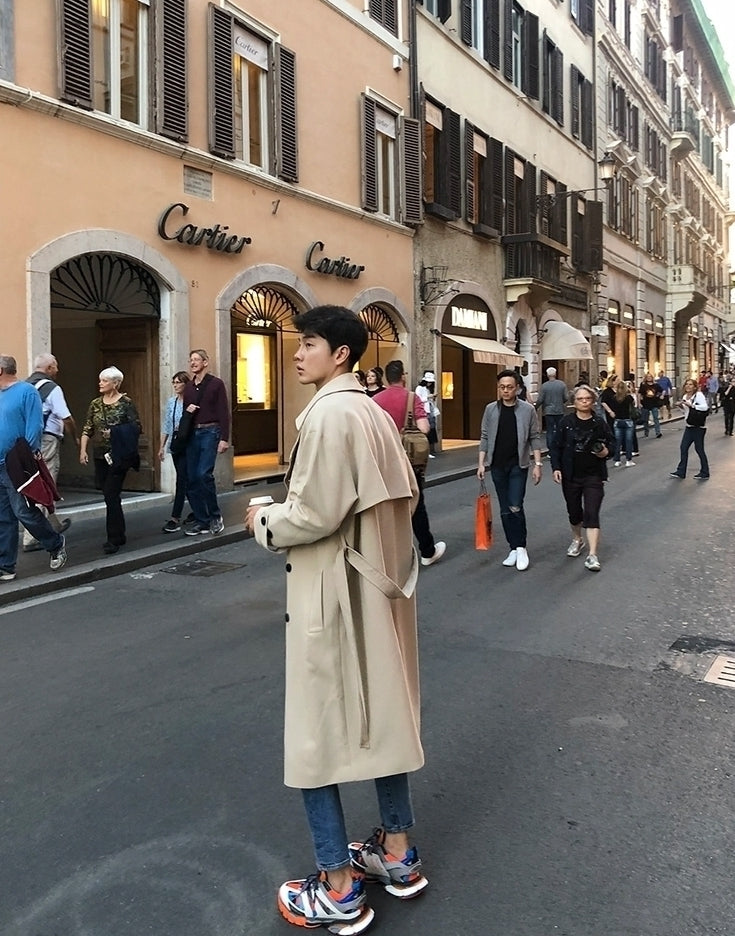 Trendy Casual Long Coat Classic Style
