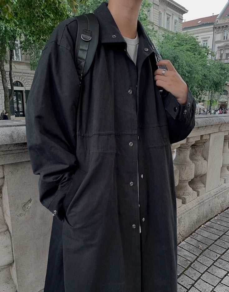 Trendy Casual Mid Length British Style Coat
