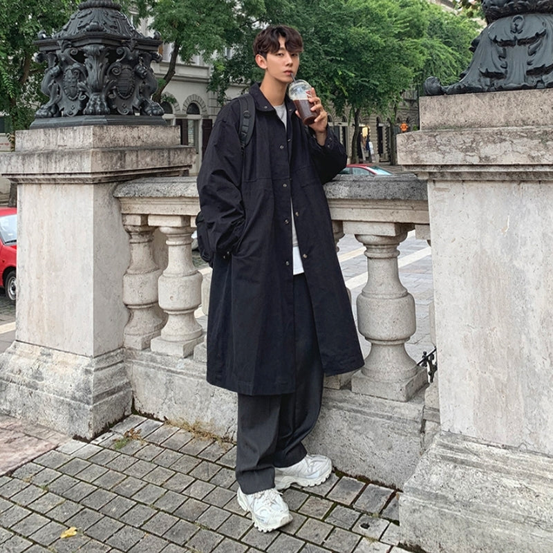 Trendy Casual Mid Length British Style Coat