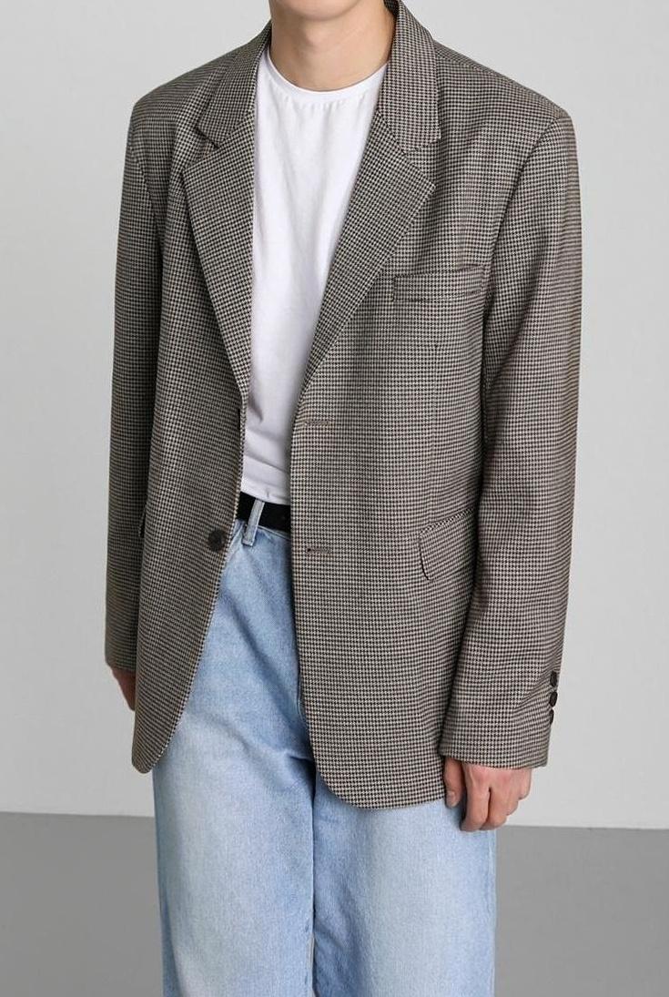 Trendy Casual Plaid Blazer Jacket