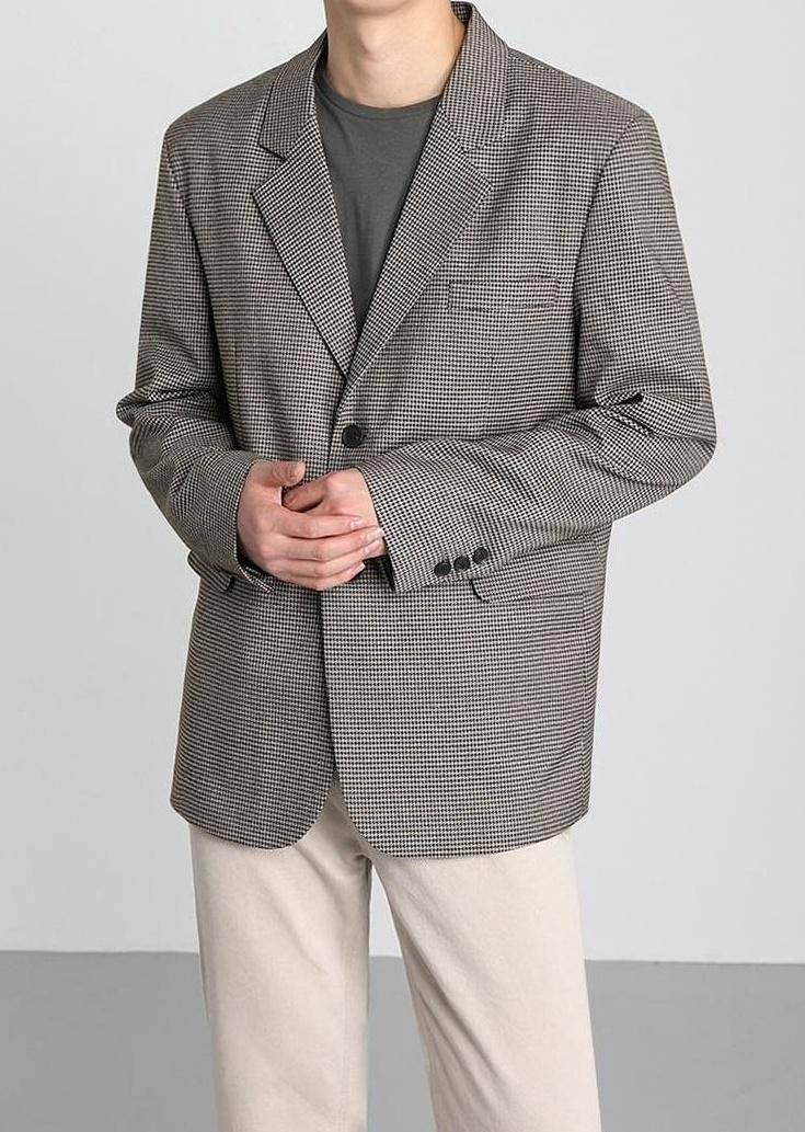 Trendy Casual Plaid Blazer Jacket
