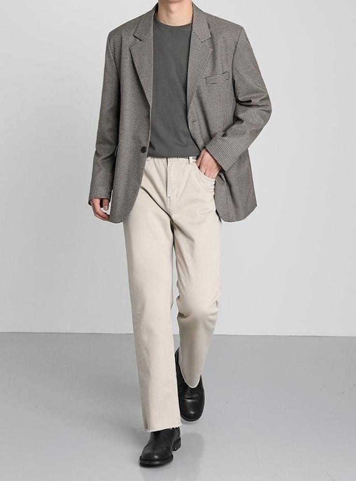 Trendy Casual Plaid Blazer Jacket