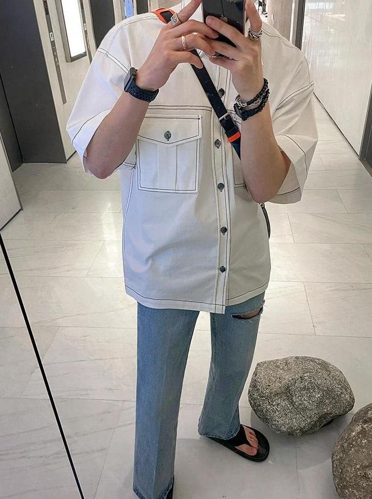 Trendy Casual Short Sleeve Shirt