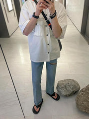 Trendy Casual Short Sleeve Shirt