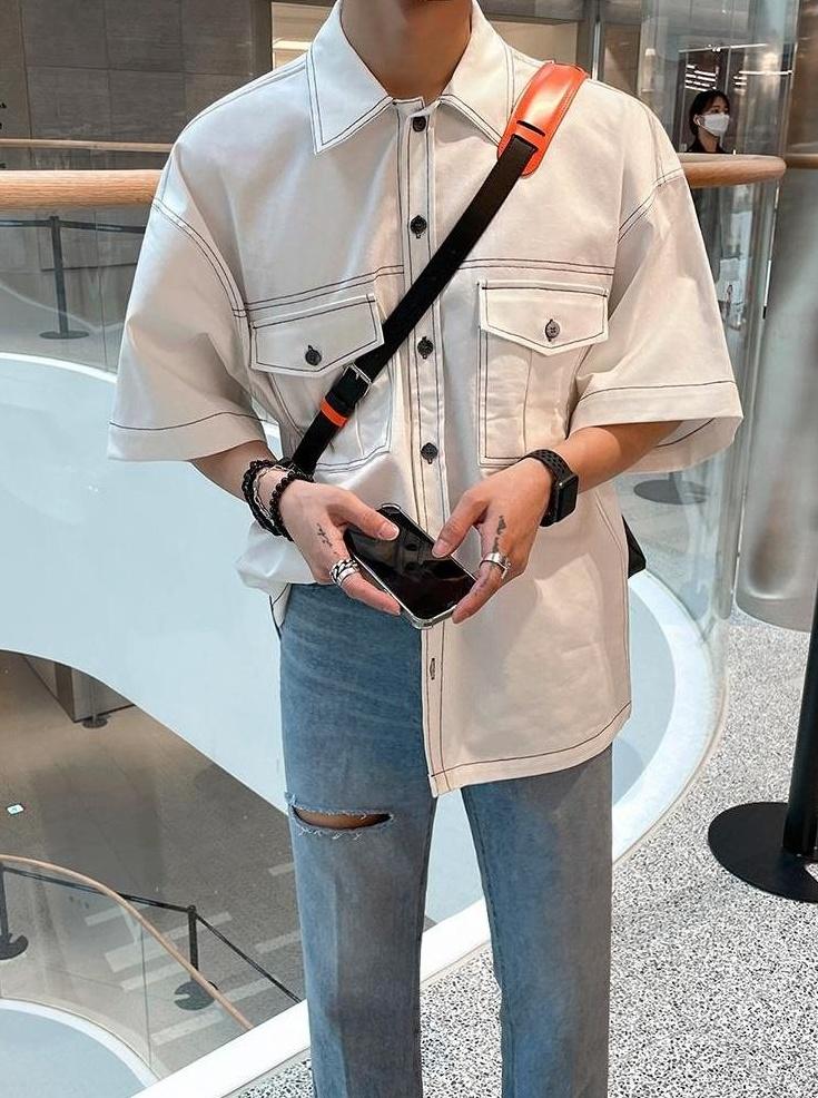 Trendy Casual Short Sleeve Shirt