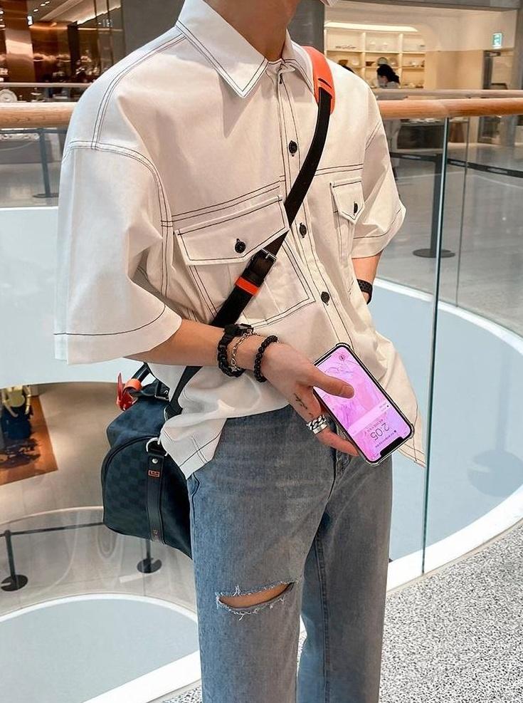 Trendy Casual Short Sleeve Shirt