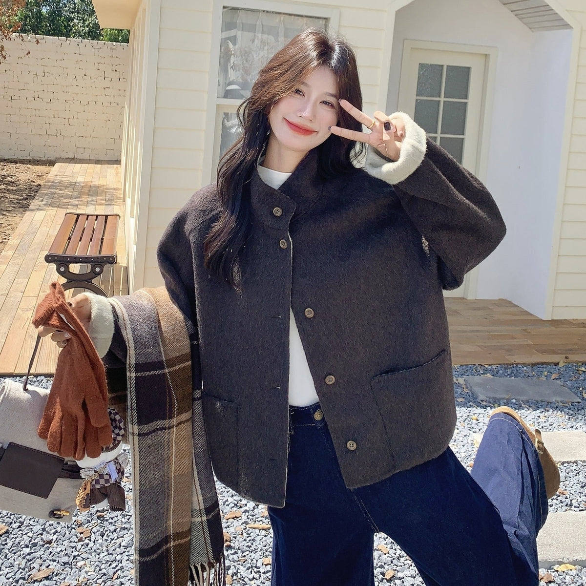 Trendy Cozy Blend Short Coat