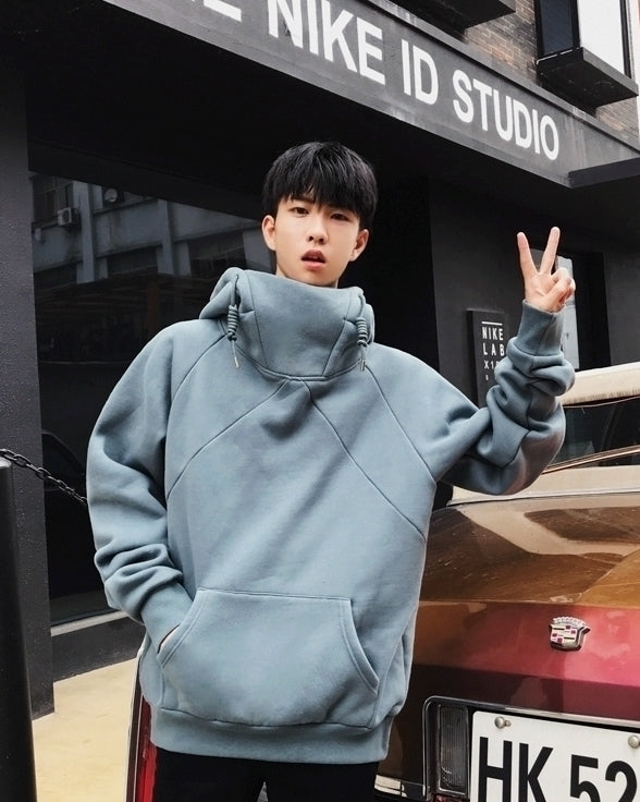 Trendy Fleece Lined Hooded Pullover Sweatshirt