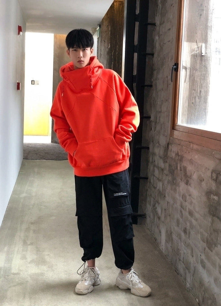Trendy Fleece Lined Hooded Pullover Sweatshirt