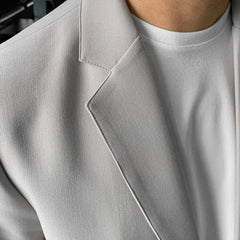 Trendy Grey Casual Blazer Jacket
