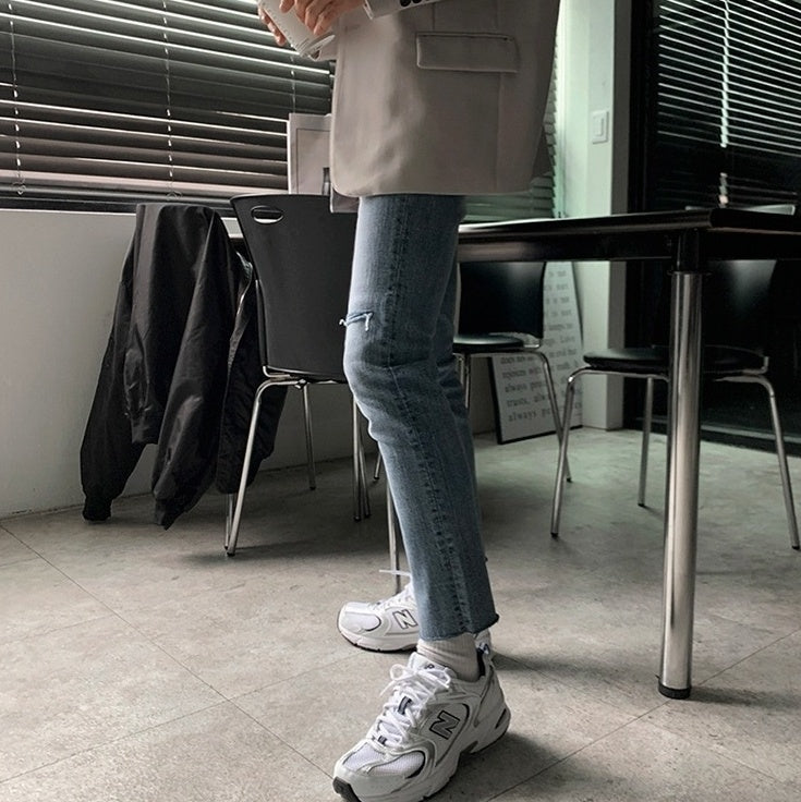 Trendy Grey Casual Blazer Jacket