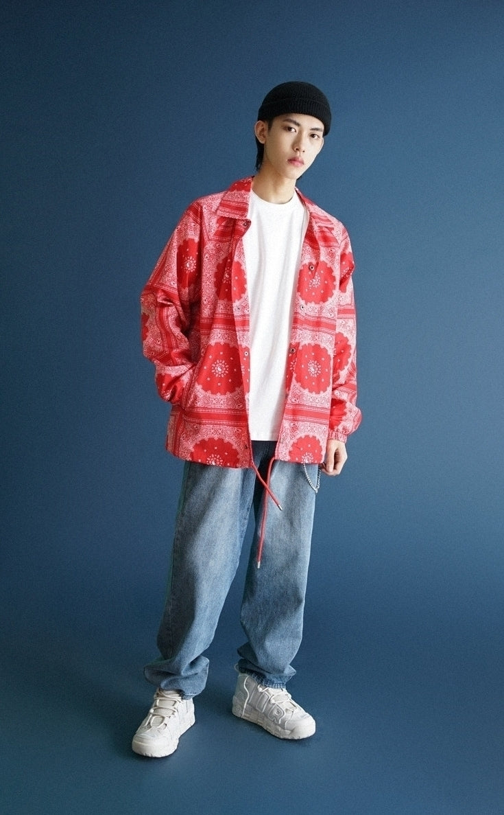 Trendy Japanese Style Casual Printed Jacket