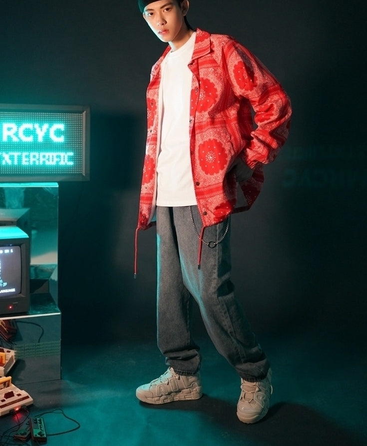 Trendy Japanese Style Casual Printed Jacket