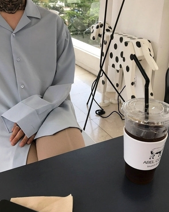 Trendy Korean Style Long Sleeve Collar Shirt