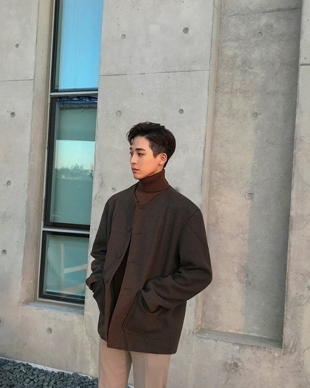 Trendy Korean Style Blend Short Jacket