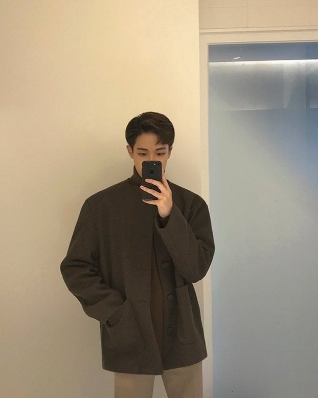 Trendy Korean Style Blend Short Jacket