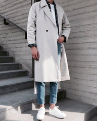 Trendy Longline Korean Style Fashion Overcoat