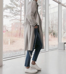 Trendy Longline Korean Style Fashion Overcoat