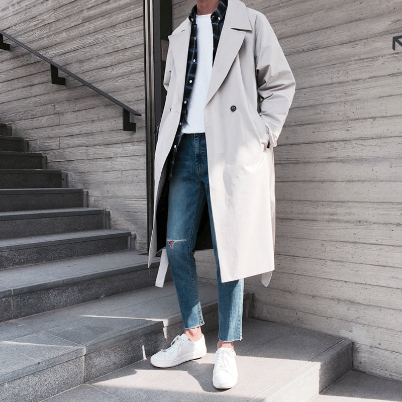 Trendy Longline Korean Style Fashion Overcoat